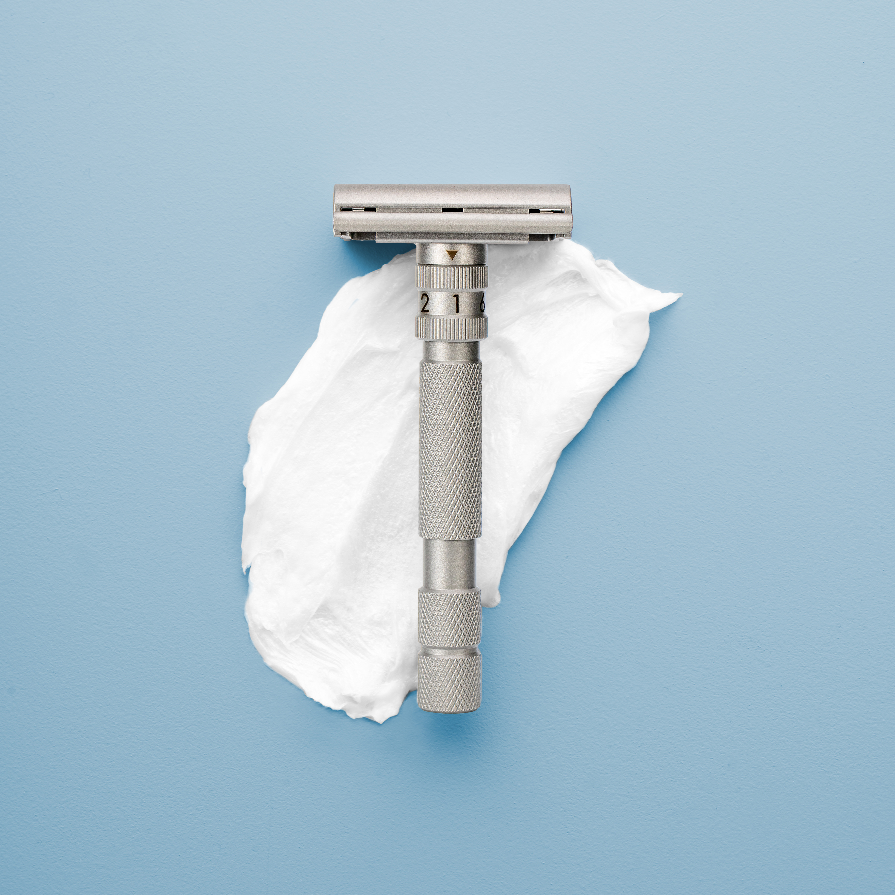 Rockwell T2 Rasoio Sicurezza Acciaio Opaco Regolabile con 5 Lamette