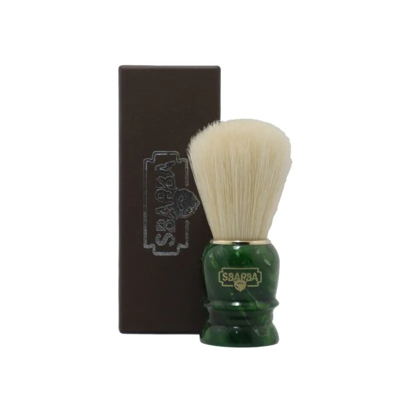 Sbarba Smilzo Verde Smeraldo pennello barba setola premium 27 mm