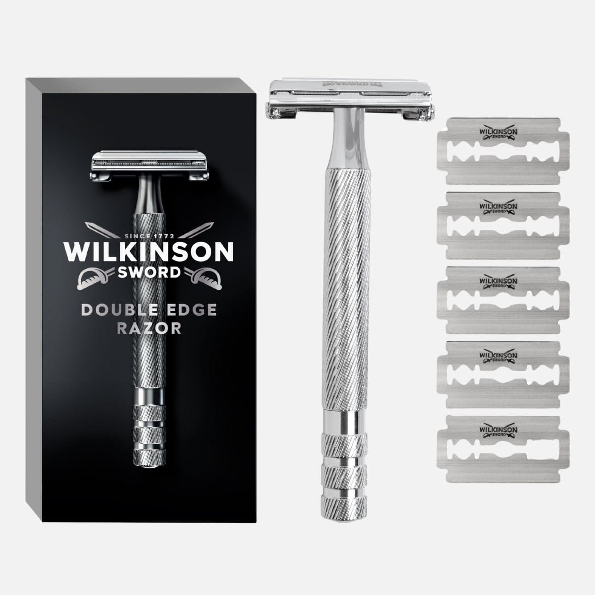 Wilkinson Classic rasoio di sicurezza + 5 lamette metallo