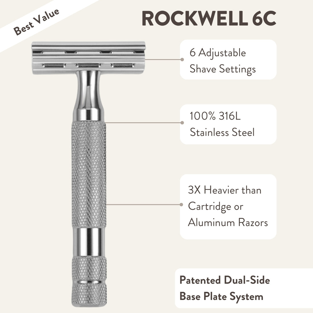 Rockwell 6C Kit rasatura white chrome completo