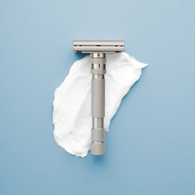 Rockwell T2 Rasoio Sicurezza Acciaio Opaco Regolabile con 5 Lamette
