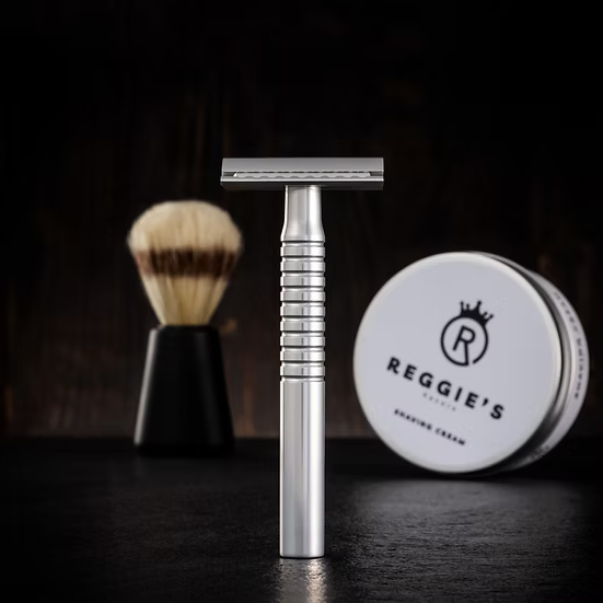 Reggie's Jupiter Aluminium rasoio sicurezza set nero 12pz
