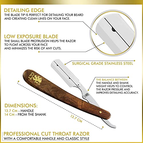 The Cambridge Cutthroat rasoio mano libera acciaio legno