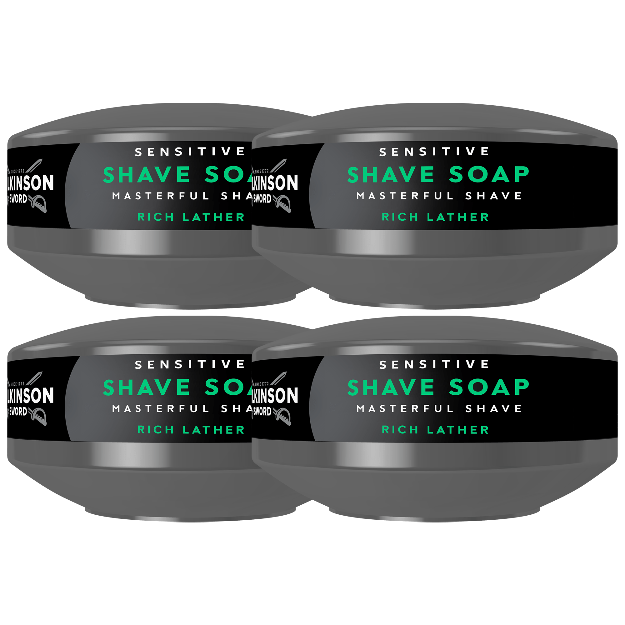 Wilkinson sapone da barba Sensitive 4 ciotole schiuma ricca