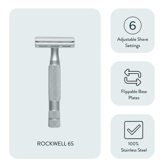 Rockwell 6S rasoio sicurezza nero 6 regolazioni acciaio