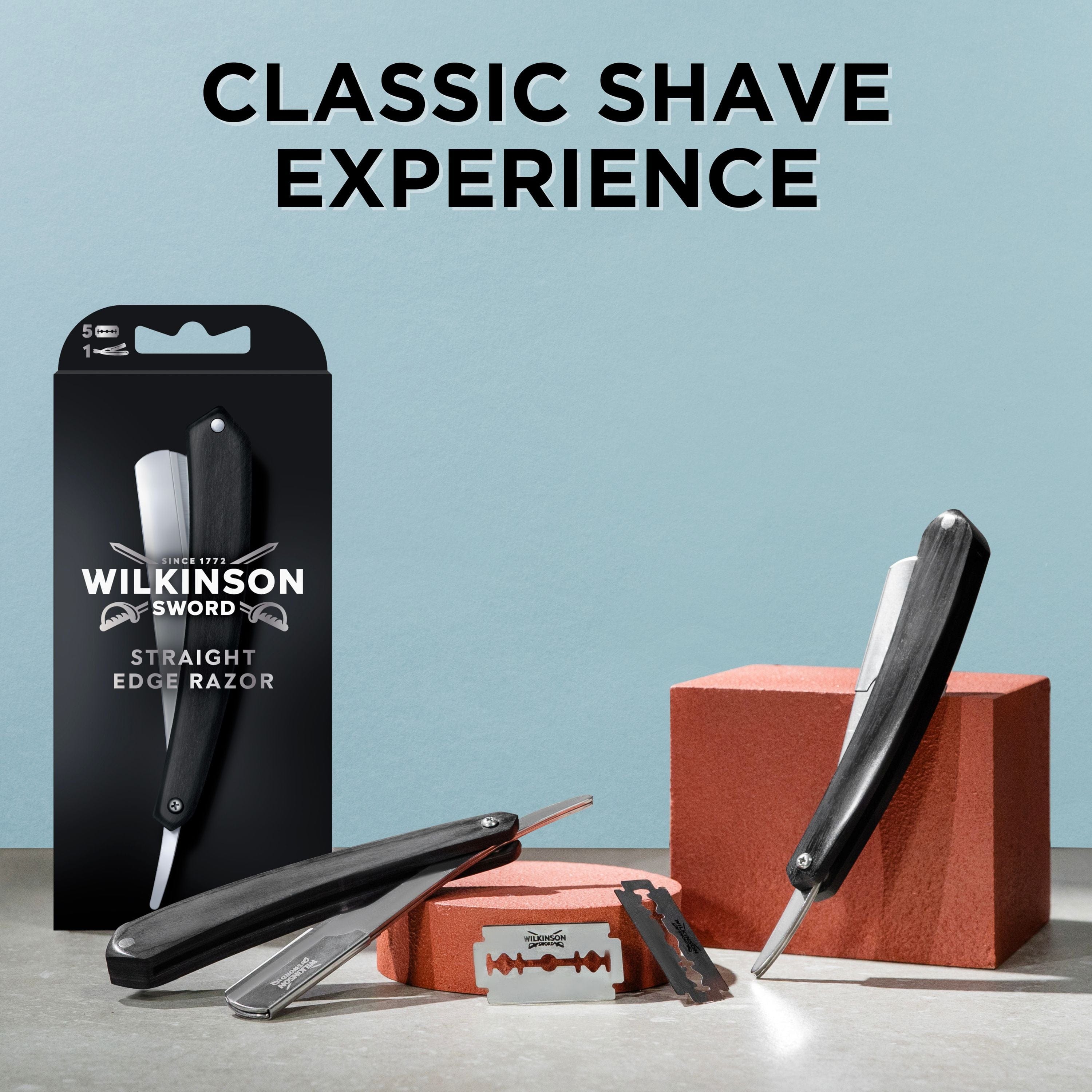 Wilkinson Classic Rasoio Mano Libera Legno con Lamette