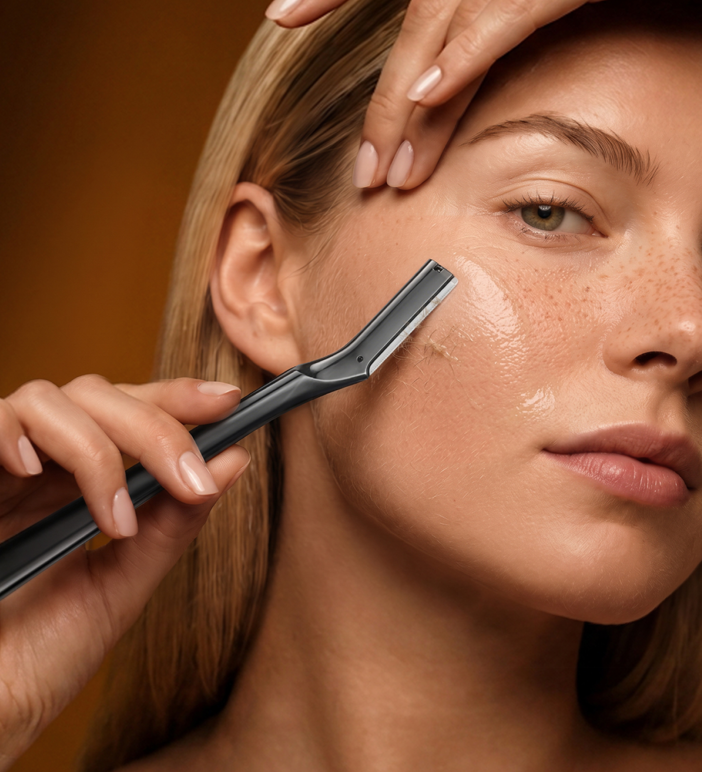 Caveem Dermaplaning Rasoio Sopracciglia Nero 6 Lamette