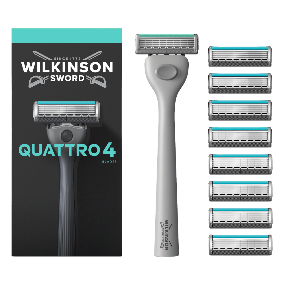 Wilkinson Quattro Rasoio Uomo 4 Lame con Aloe Vera