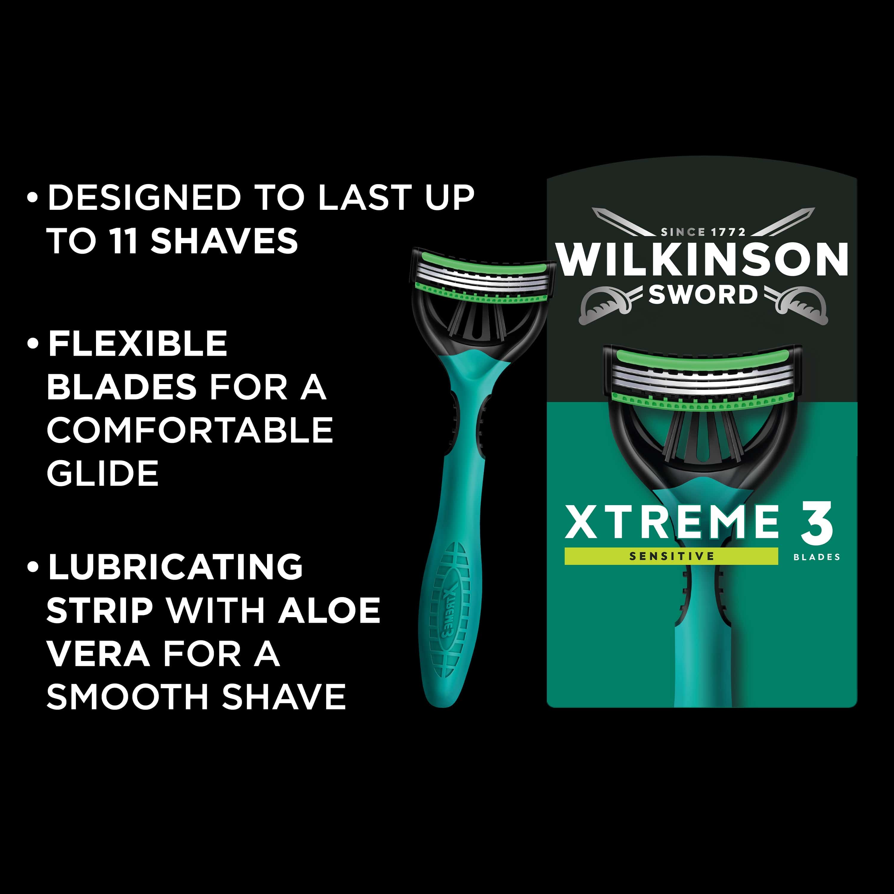 Wilkinson Xtreme 3 Sensitive rasoio usa e getta 4 pezzi