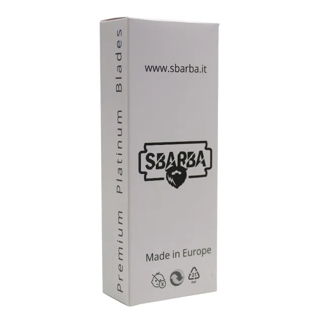 Sbarba Premium Platinum Lamette da Barba 100 pz Platino