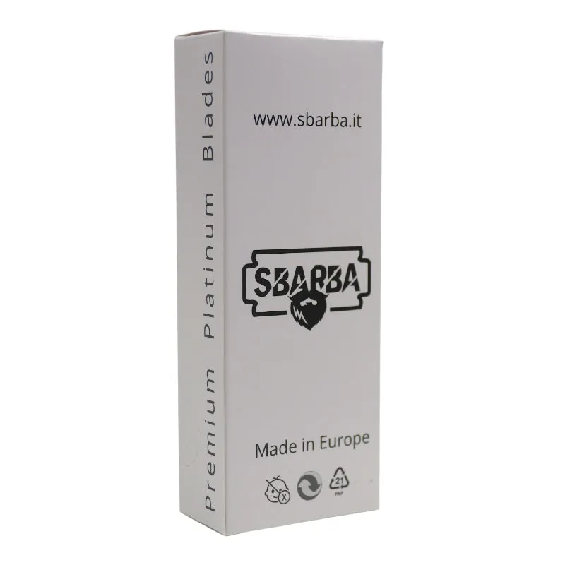 Sbarba Premium Platinum Lamette da Barba 100 pz Platino