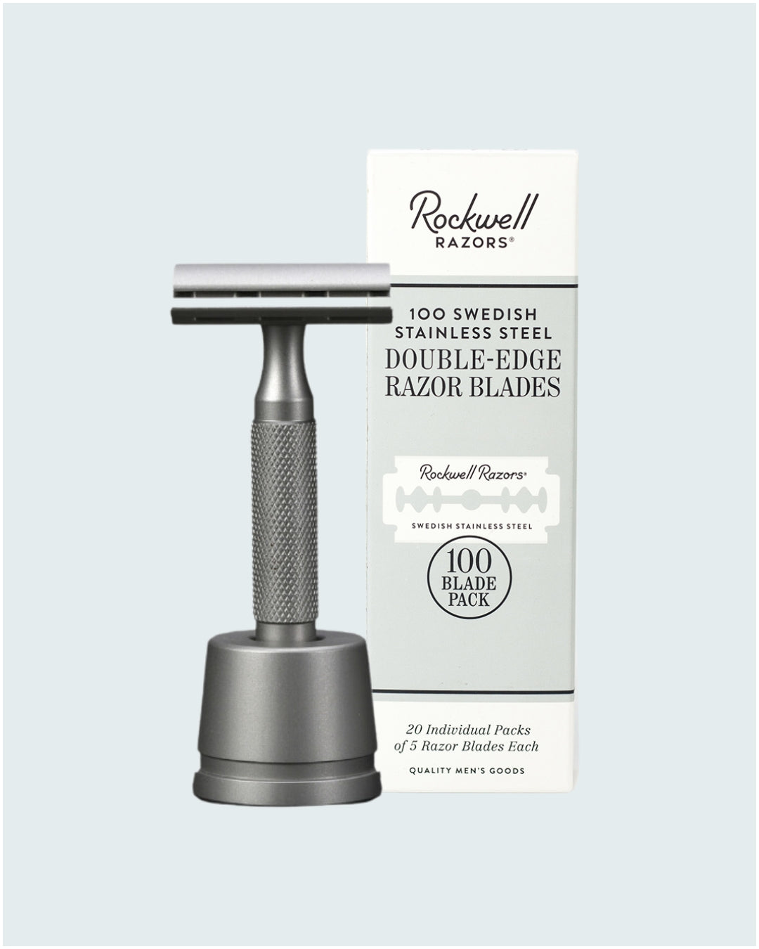 Rockwell 6S Kit rasoio sicurezza Matte Stainless Steel 100 lamette