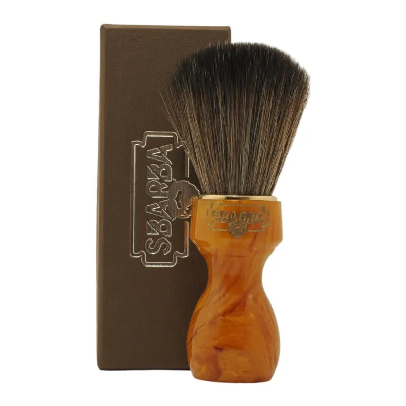 Sbarba Elegante Miele pennello da barba sintetico Horse 27mm