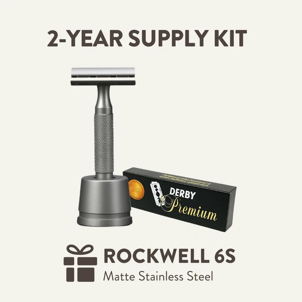 Rockwell 6S 2-Year Kit rasoio acciaio 100 lamette