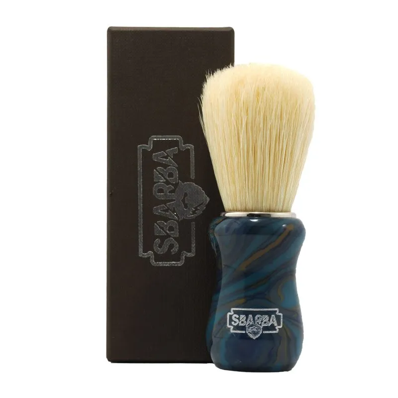 Sbarba Classico pennello da barba setola blu ambrato nodo 27