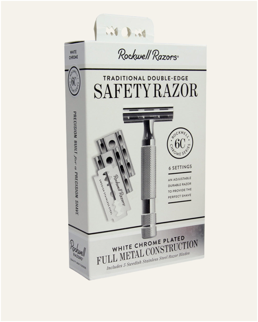 Rockwell 6C Chrome rasoio sicurezza White Chrome 6 livelli