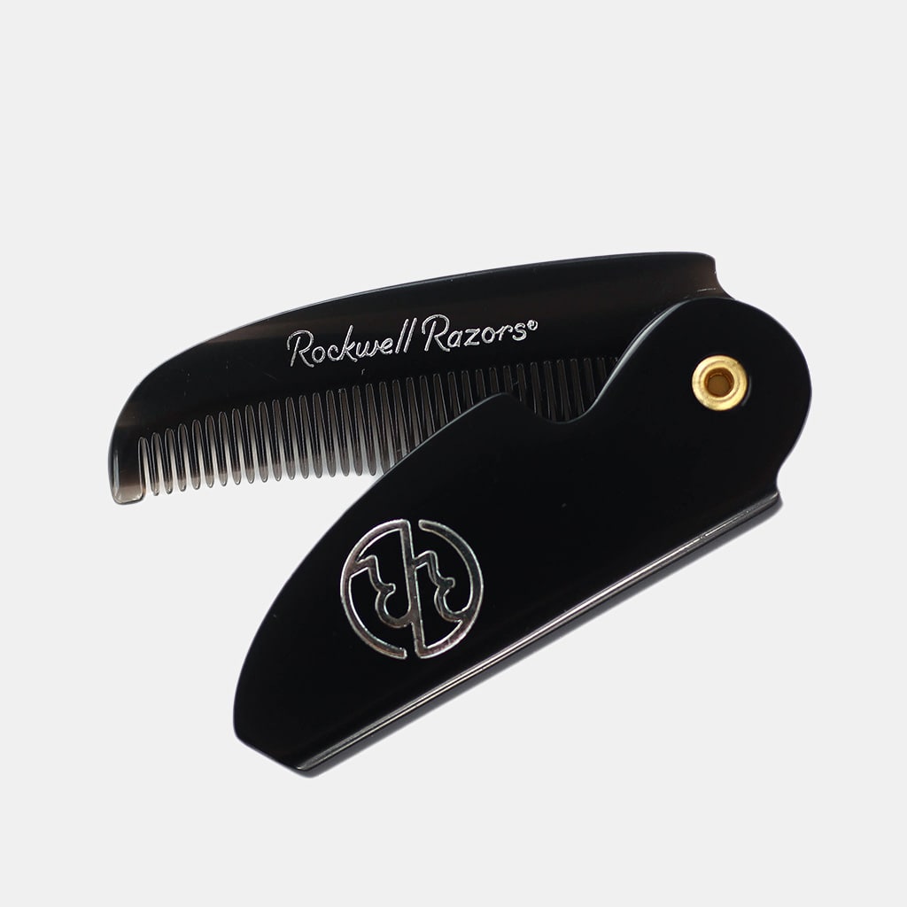 Rockwell Grooming pettine barba pieghevole da tasca acrilico