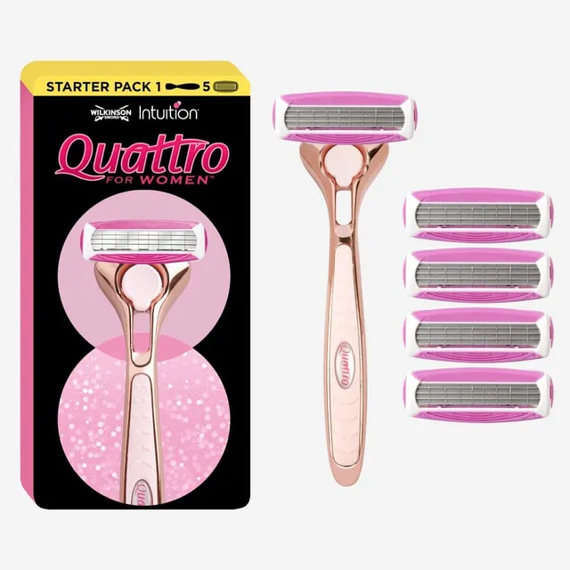 Wilkinson Intuition Quattro Rose Gold rasoio donna 5 ricariche