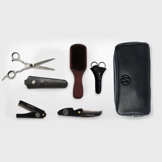 Rockwell kit barba e capelli grooming con spazzola cinghiale