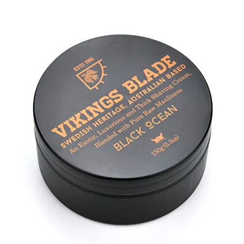 Viking's Blade Black Ocean crema da barba 5,3 oz profumo intenso