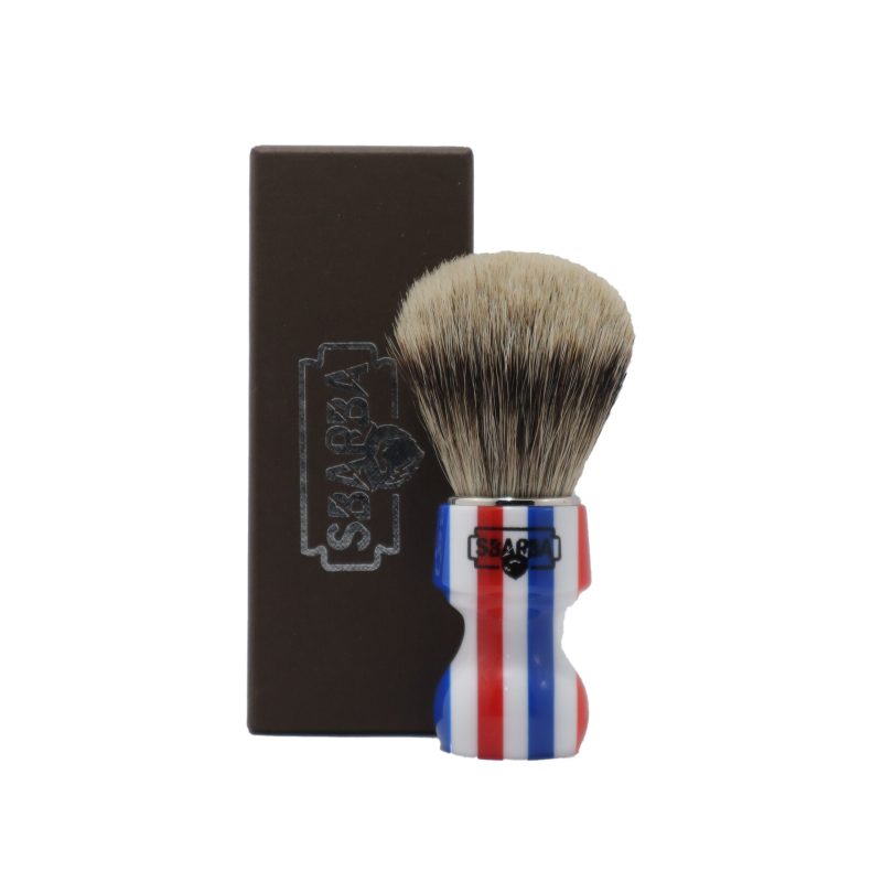 Sbarba Nobile pennello da barba tasso misto barberpole nodo 27