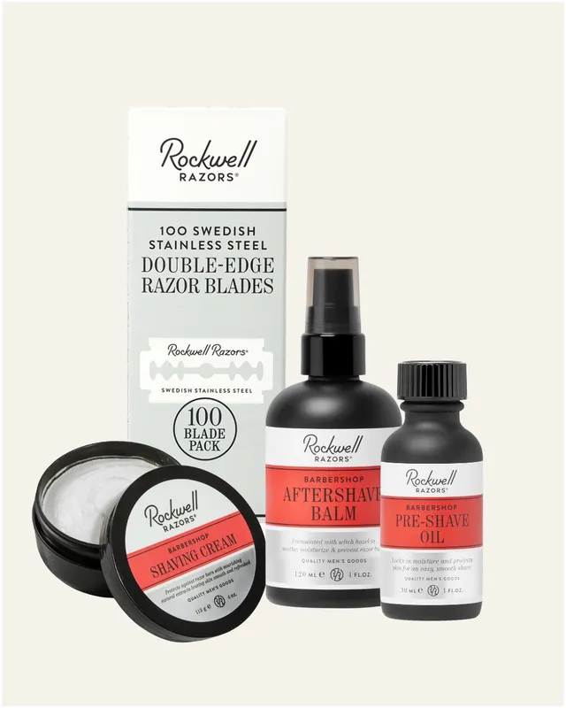 Rockwell Accessories Kit 100 lamette con dopobarba