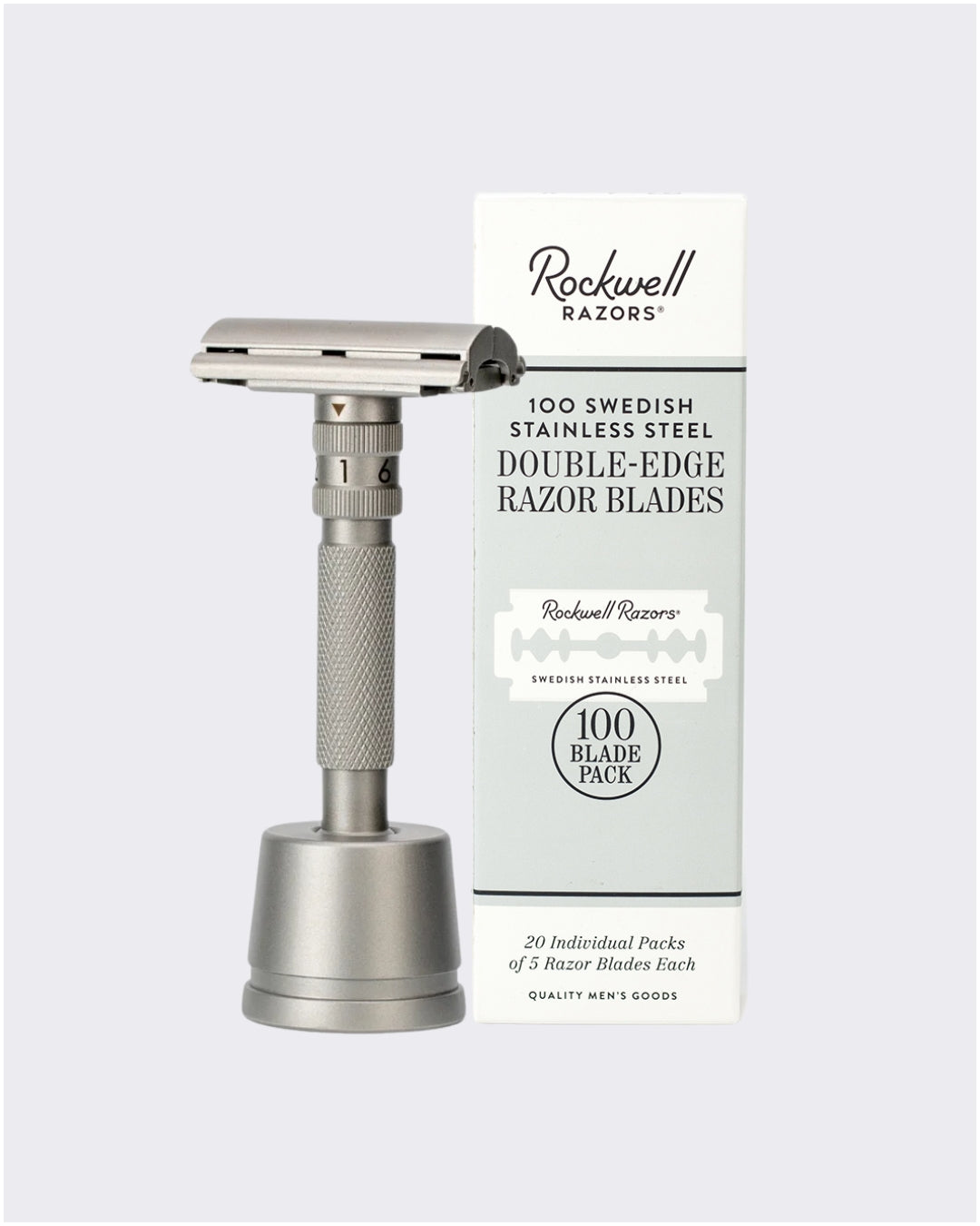 Rockwell T2 Rasoio Sicurezza Regolabile Gunmetal + 100 Lamette