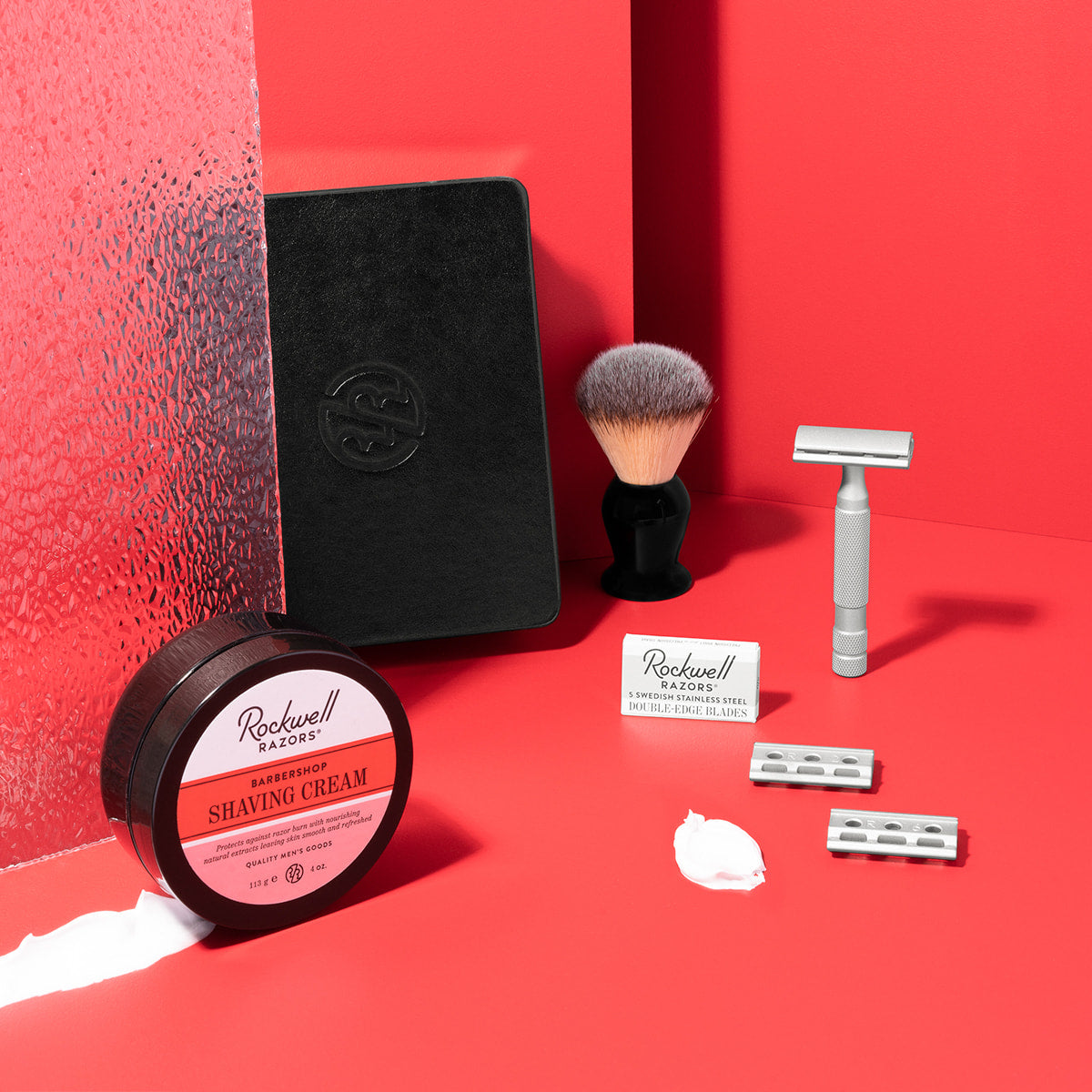 Rockwell 6S Kit Rasoio Sicurezza Crema Pennello Opaco