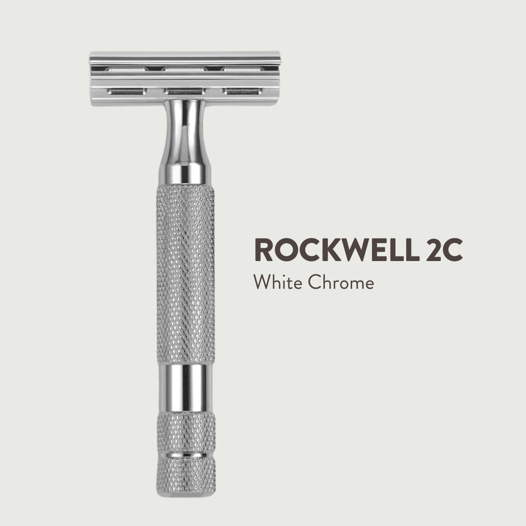 Rockwell 2C Rasoio White Chrome regolabile principiante