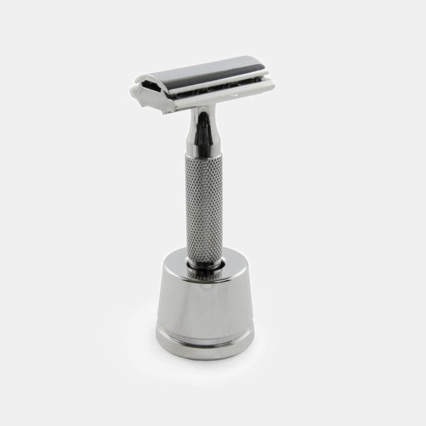 Rockwell Inkwell Stand rasoio White Chrome in acciaio