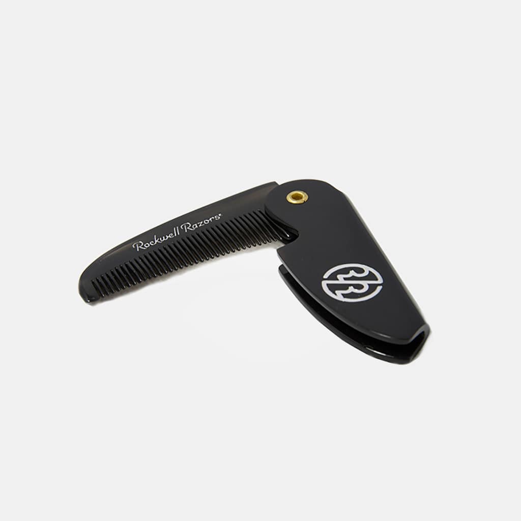 Rockwell Grooming pettine barba pieghevole da tasca acrilico