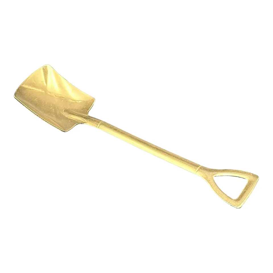 Sbarba spatola sapone barba oro punta piatta 15,5 cm