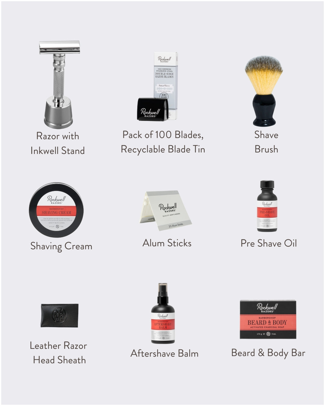 Rockwell T2 Kit Barba Completo Gunmetal Rasatura