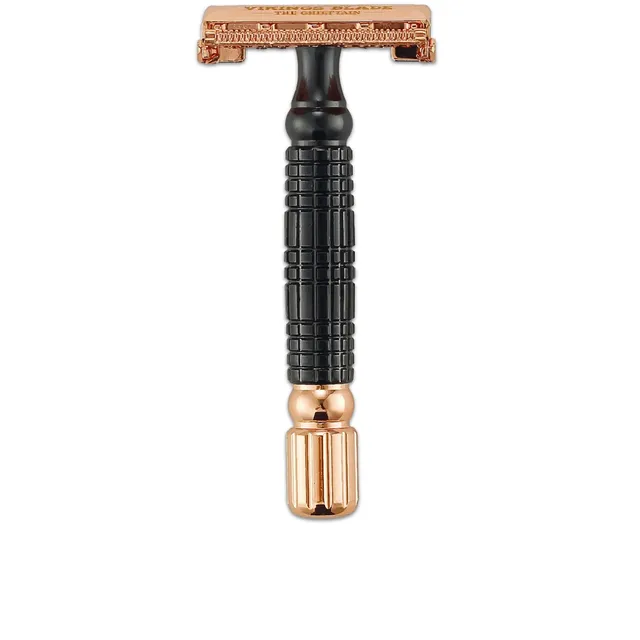 Viking's Blade The Chieftain Odin rasoio di sicurezza oro rosa + 5 lamette