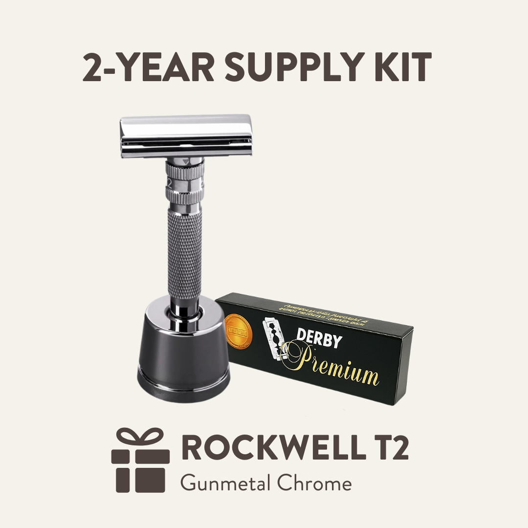 Rockwell T2 kit rasoio regolabile 100 lamette 2 anni