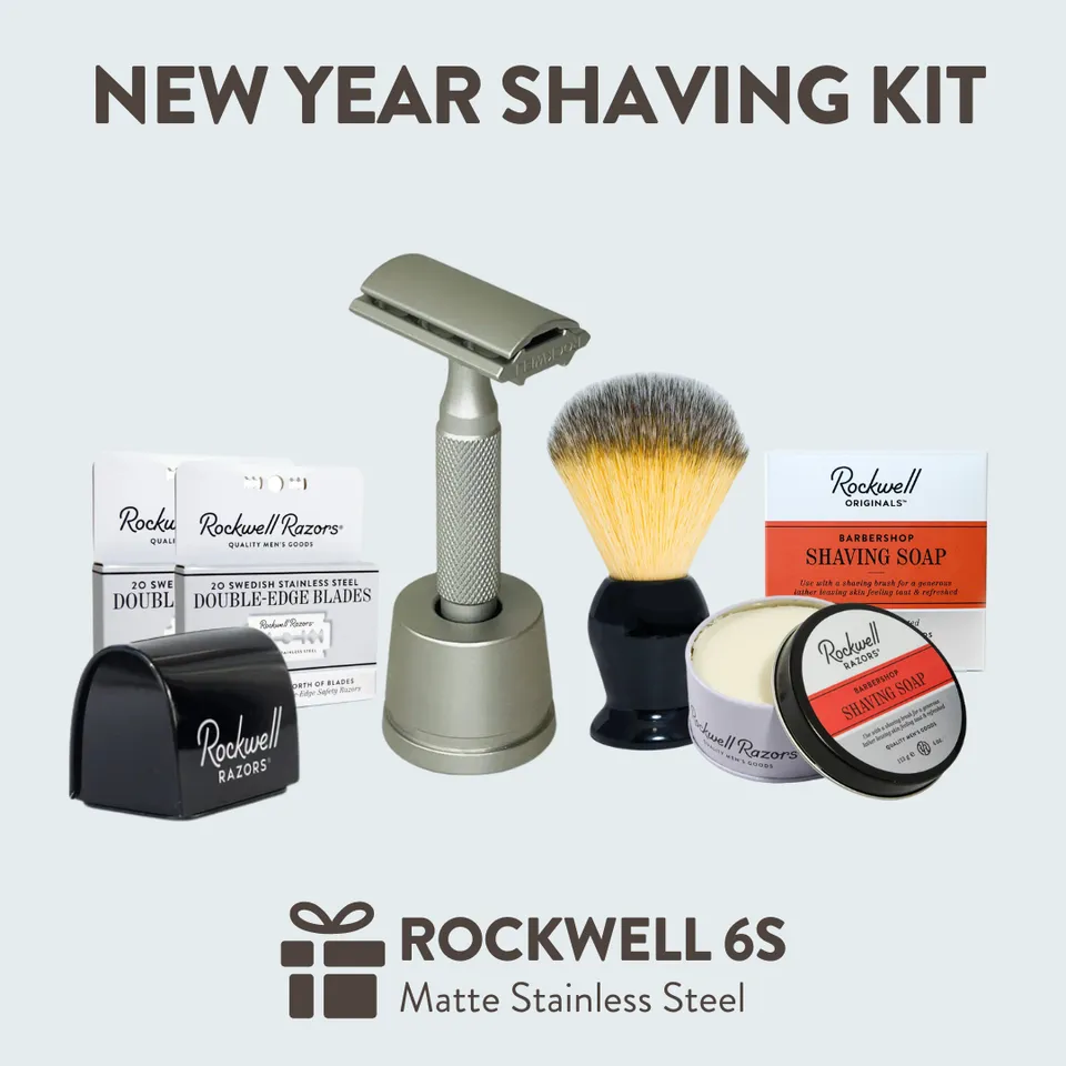 Rockwell 6S 2025 Shave Kit rasoio acciaio 1 anno