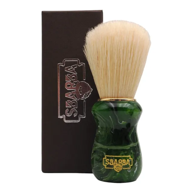 Sbarba Classico Pennello da Barba Setola Verde Smeraldo Nodo 27