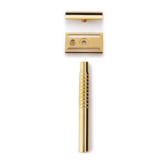 Reggie's Jupiter Brass Set Rasatura Rasoio Lamette Crema