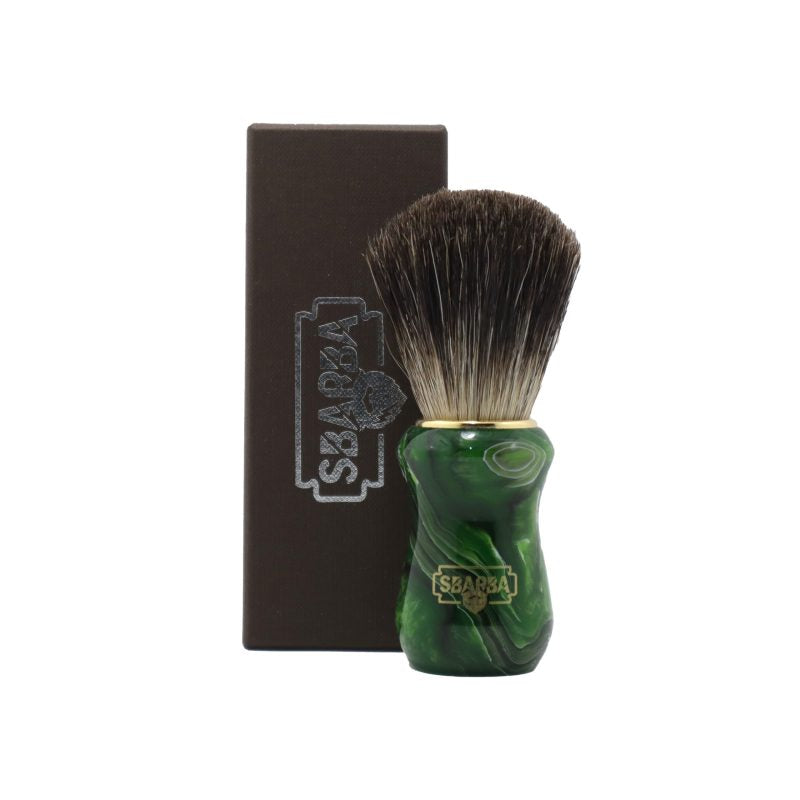 Sbarba Classico pennello da barba verde smeraldo setola e tasso