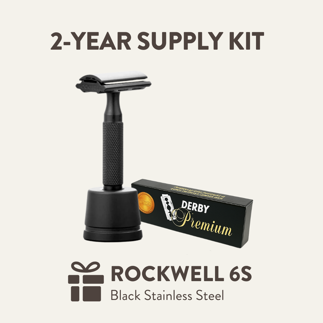 Rockwell 6S 2-Year Kit rasoio acciaio 100 lamette