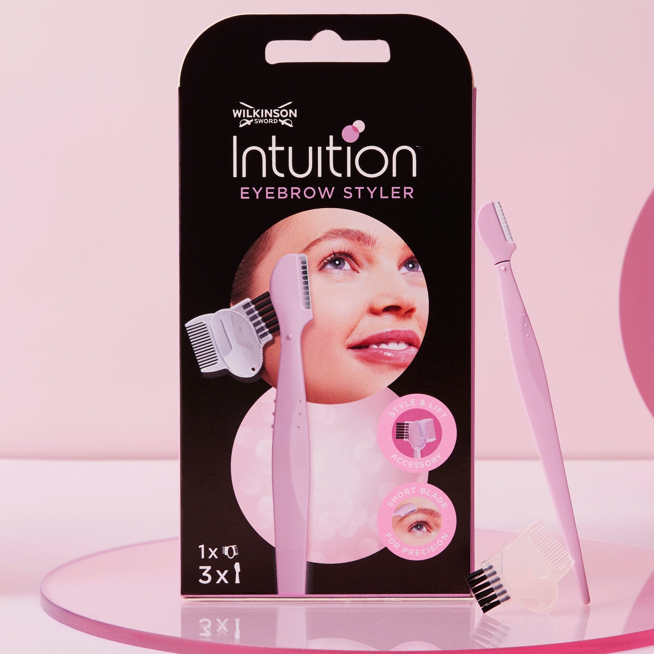 Wilkinson Intuition Eyebrow Styler rasoio sopracciglia 3 pezzi