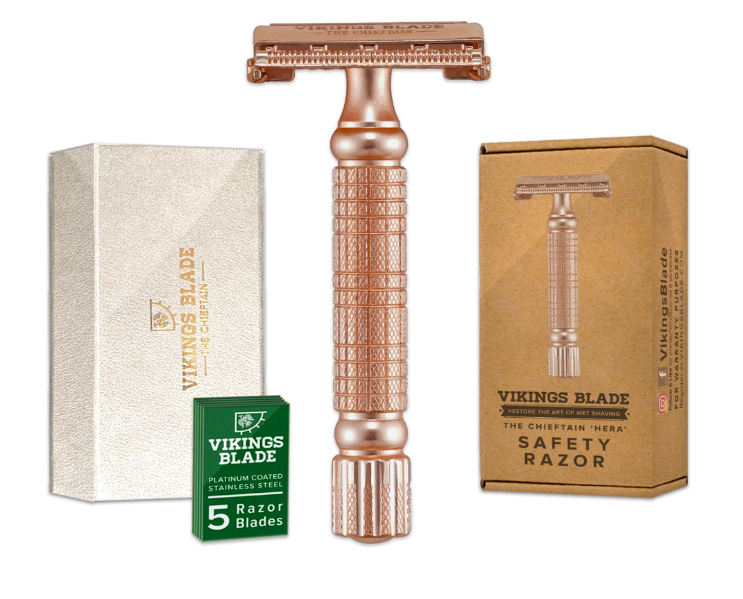 Viking's Blade The Chieftain Hera rasoio sicurezza + 5 lamette