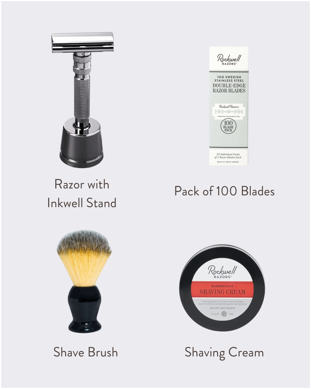 Rockwell T2 Set Regalo Rasoio + Pennello + 100 Lamette