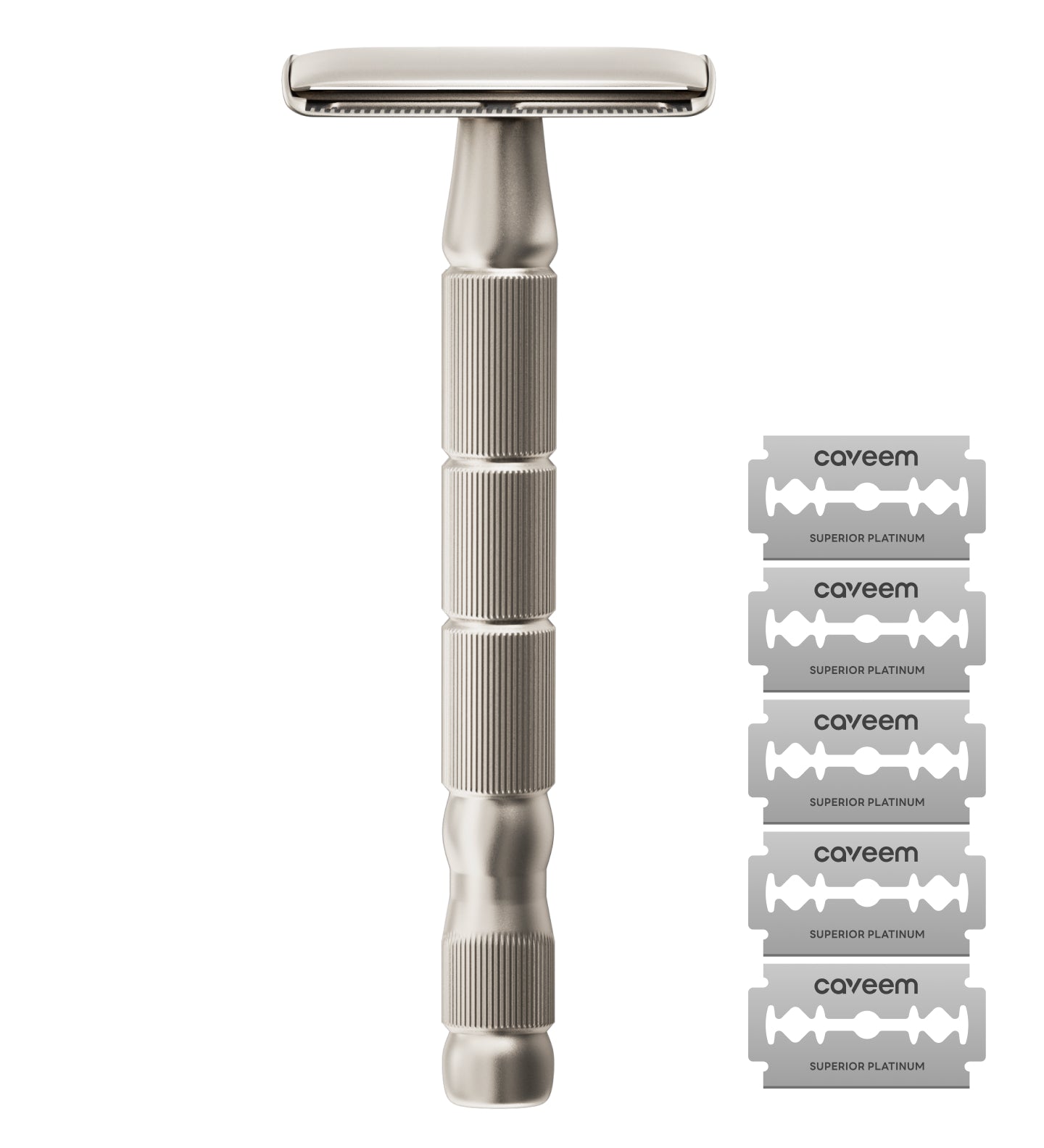 Caveem Shaving Rasoio Sicurezza Metallo Argento 60 Lamette