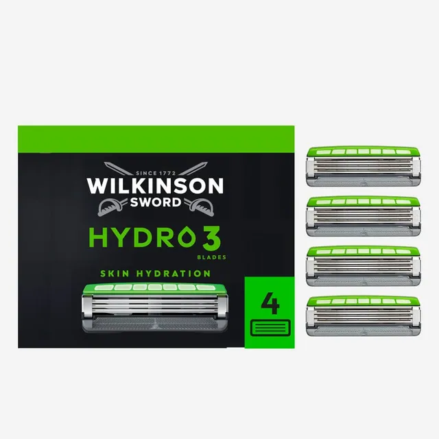 Wilkinson Hydro 3 lamette ricambio 4 pezzi testina piccola