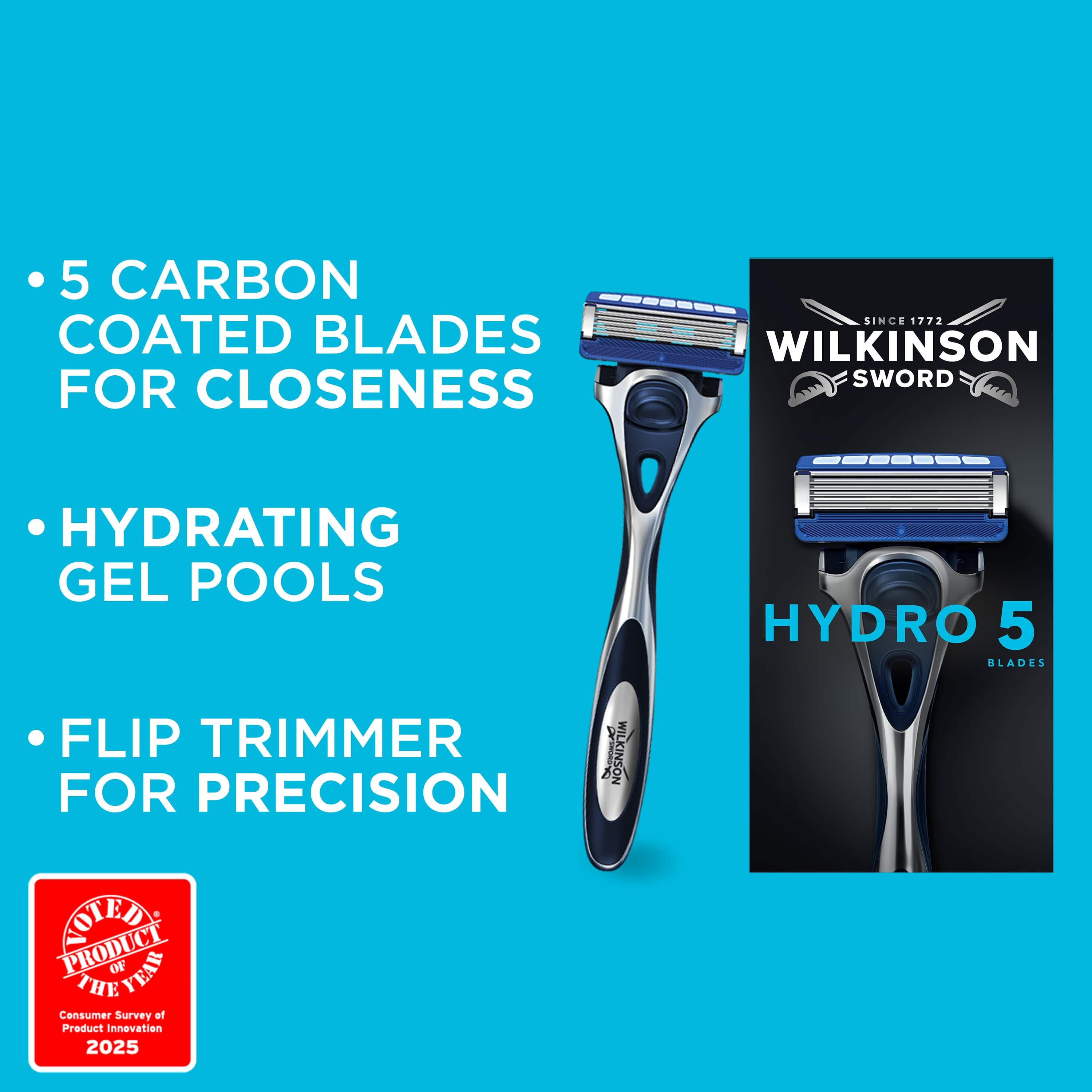 Wilkinson Hydro 5 Complete Shave Set kit rasatura pelli sensibili
