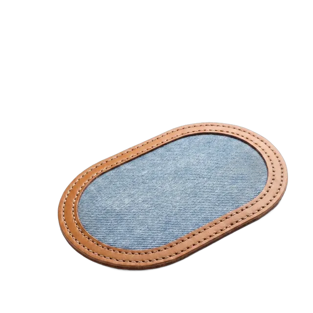 The Clean Shave Razor Strop coramella pelle denim lame
