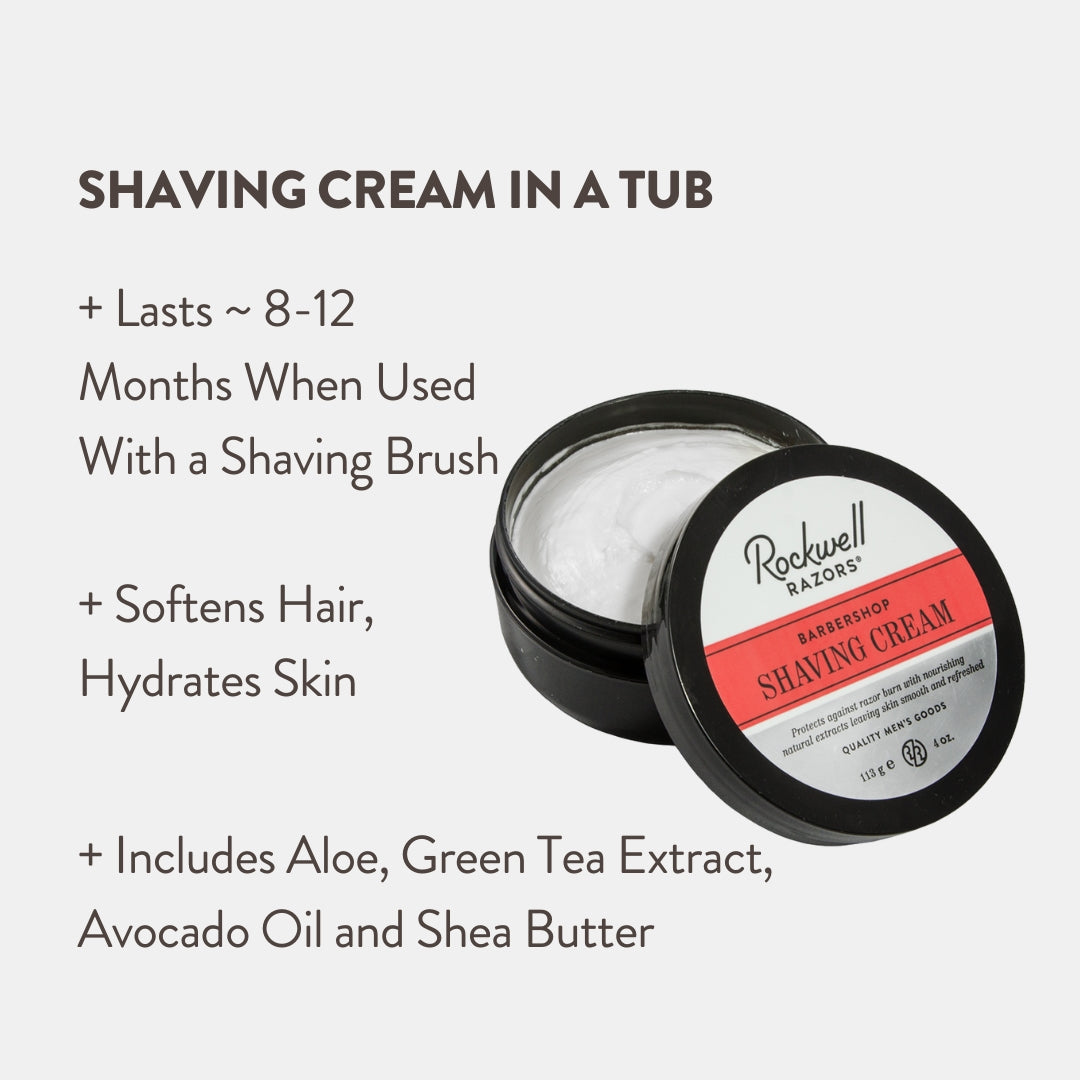 Rockwell Crema Barba Barbershop Vasetto 113 g Pelli Sensibili