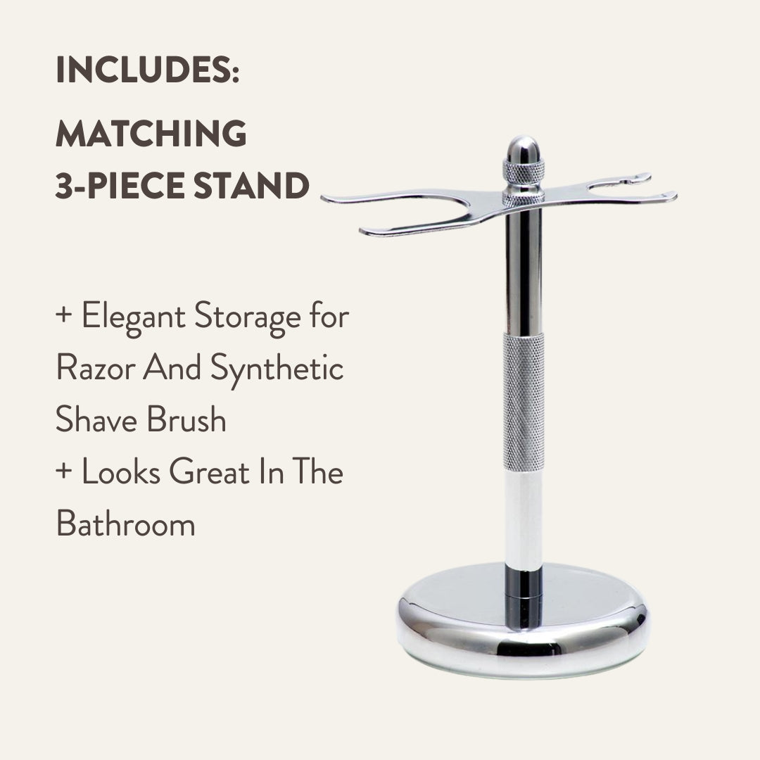 Rockwell 6C Gift Set kit rasoio 3 pezzi cromo bianco