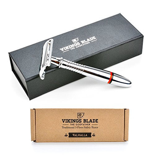 Viking's Blade Godfather Rasoio di Sicurezza 3 Pezzi con Astuccio